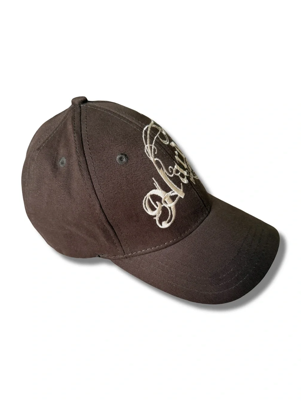 Hard Rock Cafe- Destin Dark Brown Baseball Cap with Cream Embroidered Logo